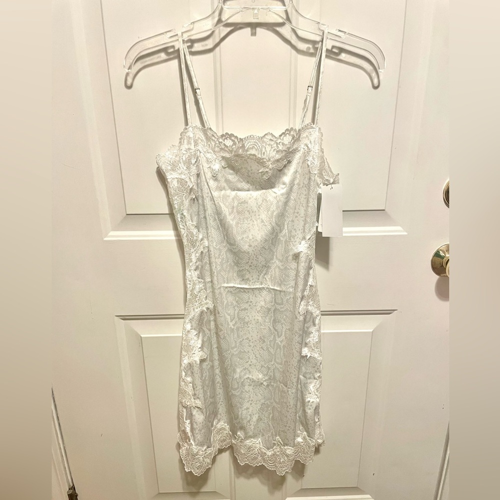 Honeydew Garden of Eden ivory python lace slip